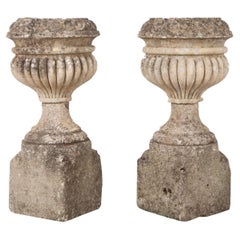 19th Century Pair of English Garden Urns