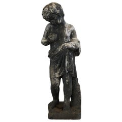 19th Century Pair of English Lead Cherubs