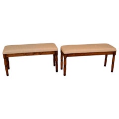 19th Century Pair of English Upholstered Benches