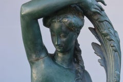 19th Century Pair of Flares in Cast Iron Enamelled by Durenne