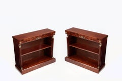 19th Century Pair of Floor Mounted Bookcases in the Egyptian Revival Style