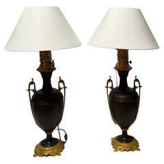 Antique 19th Century, Pair of French Carcel Lamps