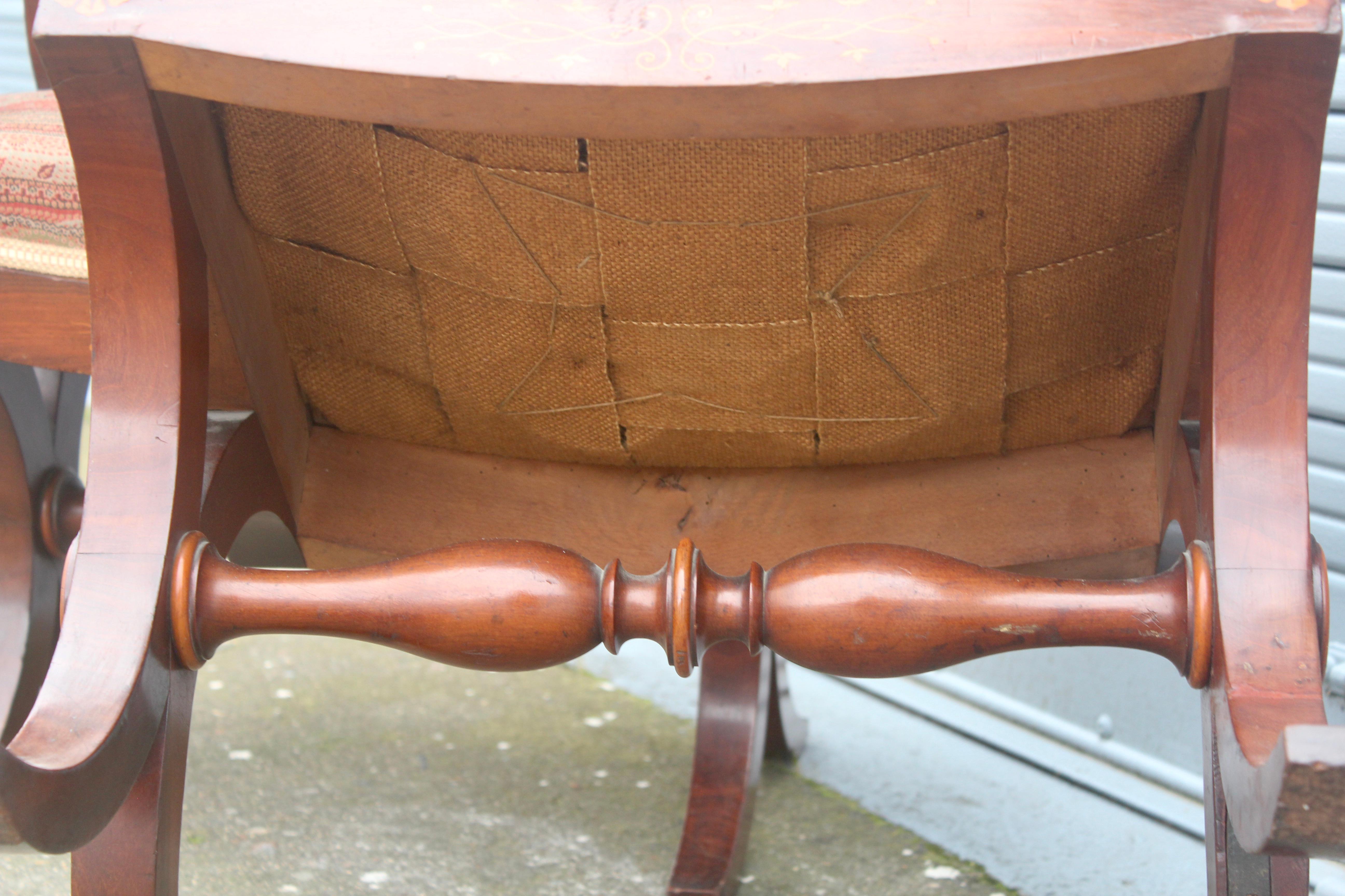 19th Century Pair of French Charles X Stools 7
