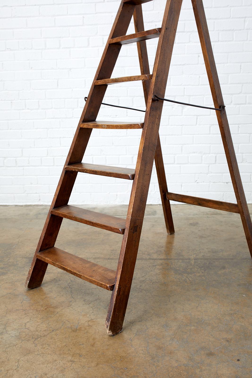 19th Century Pair of French Folding Library Step Ladders 2