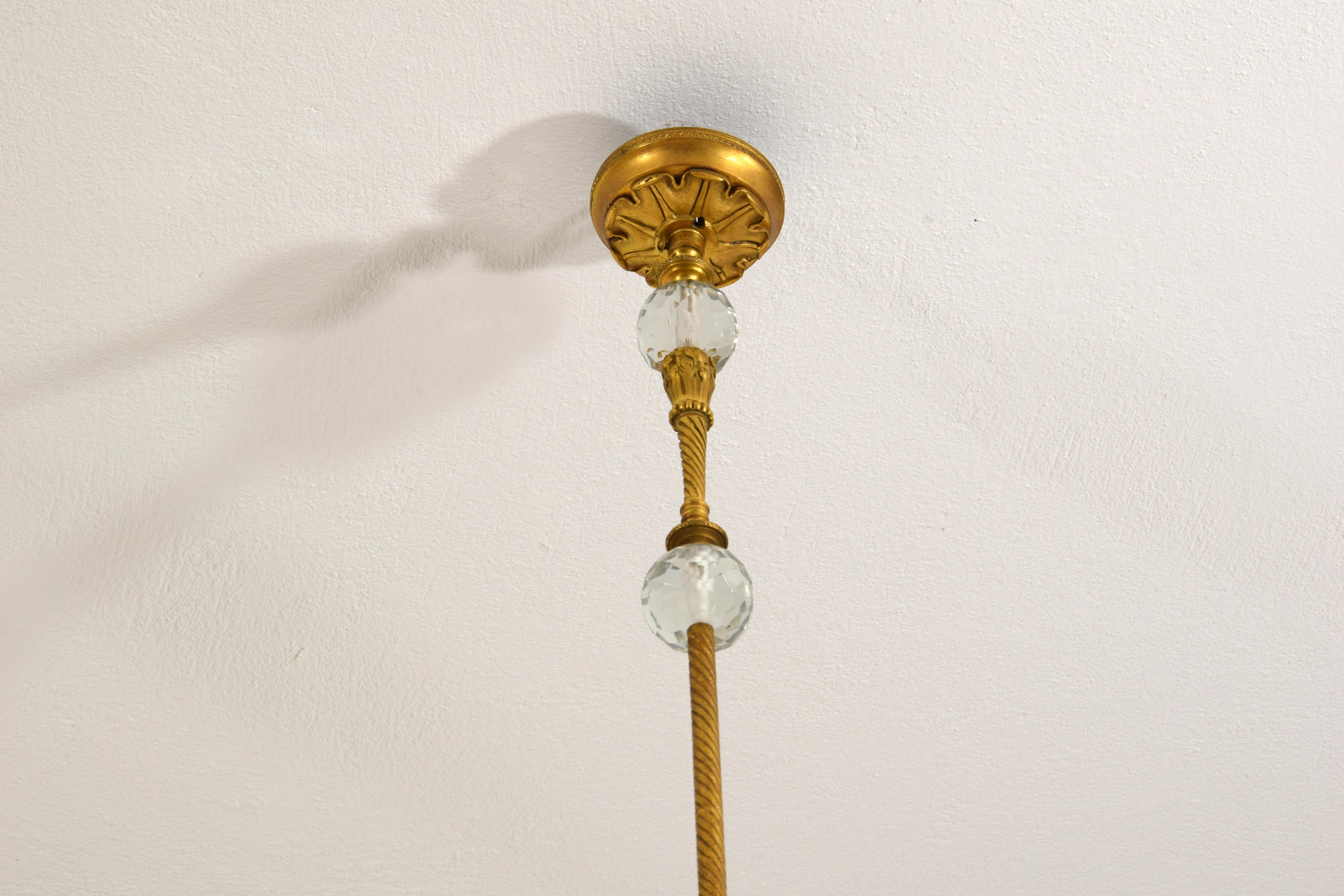 XIX secolo, Coppia di lampadari francesi a sei luci in bronzo dorato in vendita 3