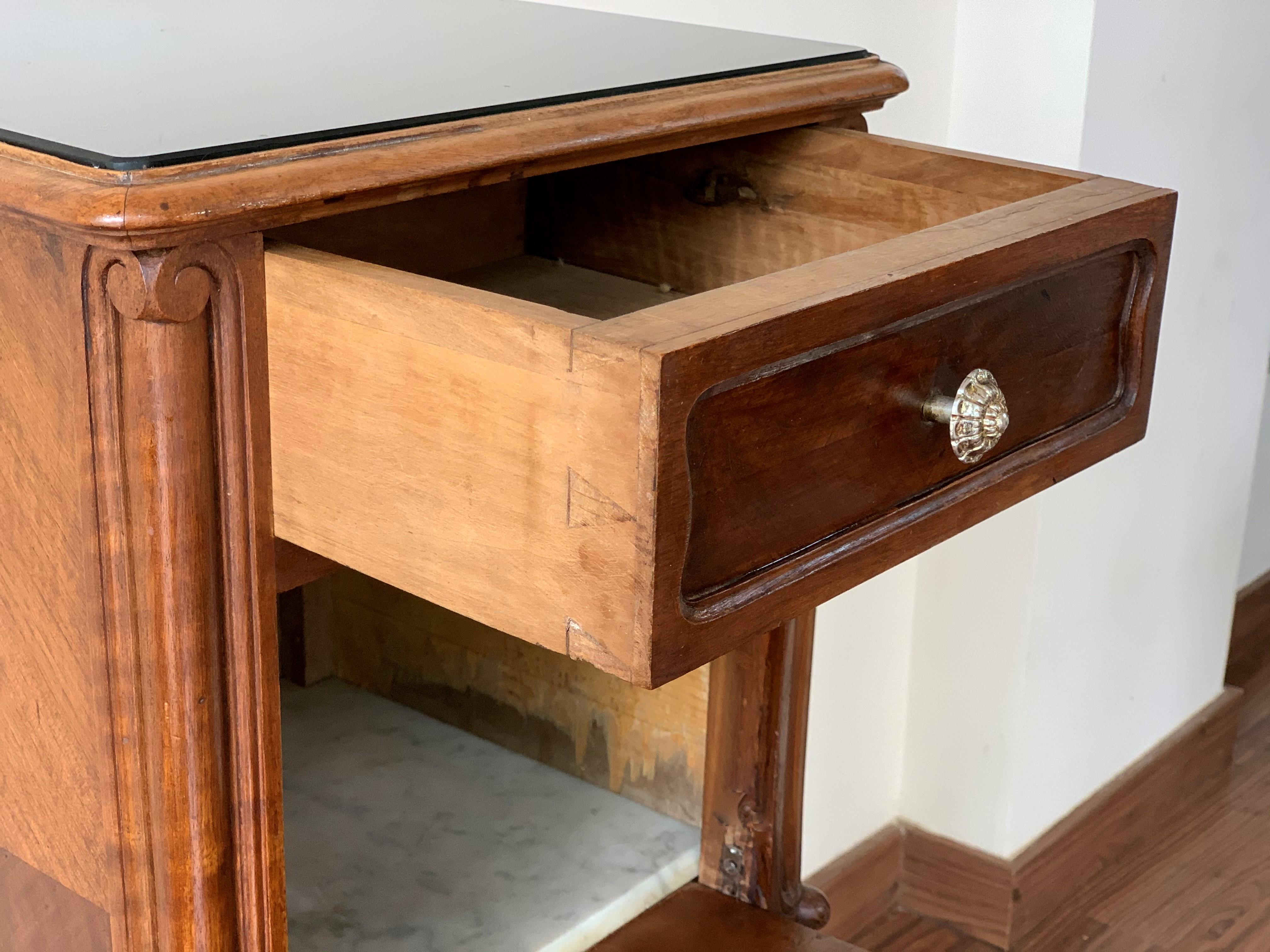 19th Century Pair of French Louis XV Carved Nightstands 9