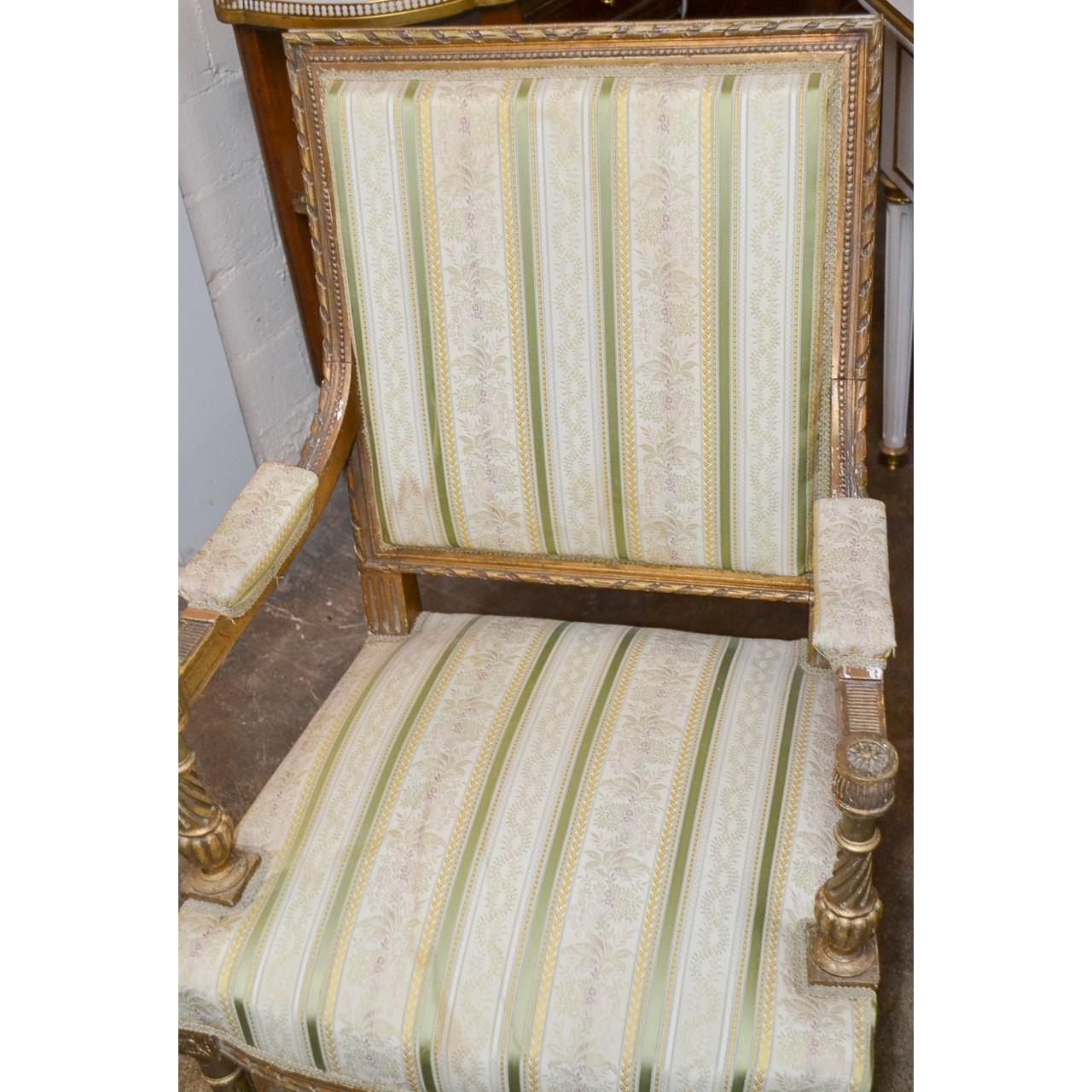 19th Century Pair of French Louis XVI Armchairs 1