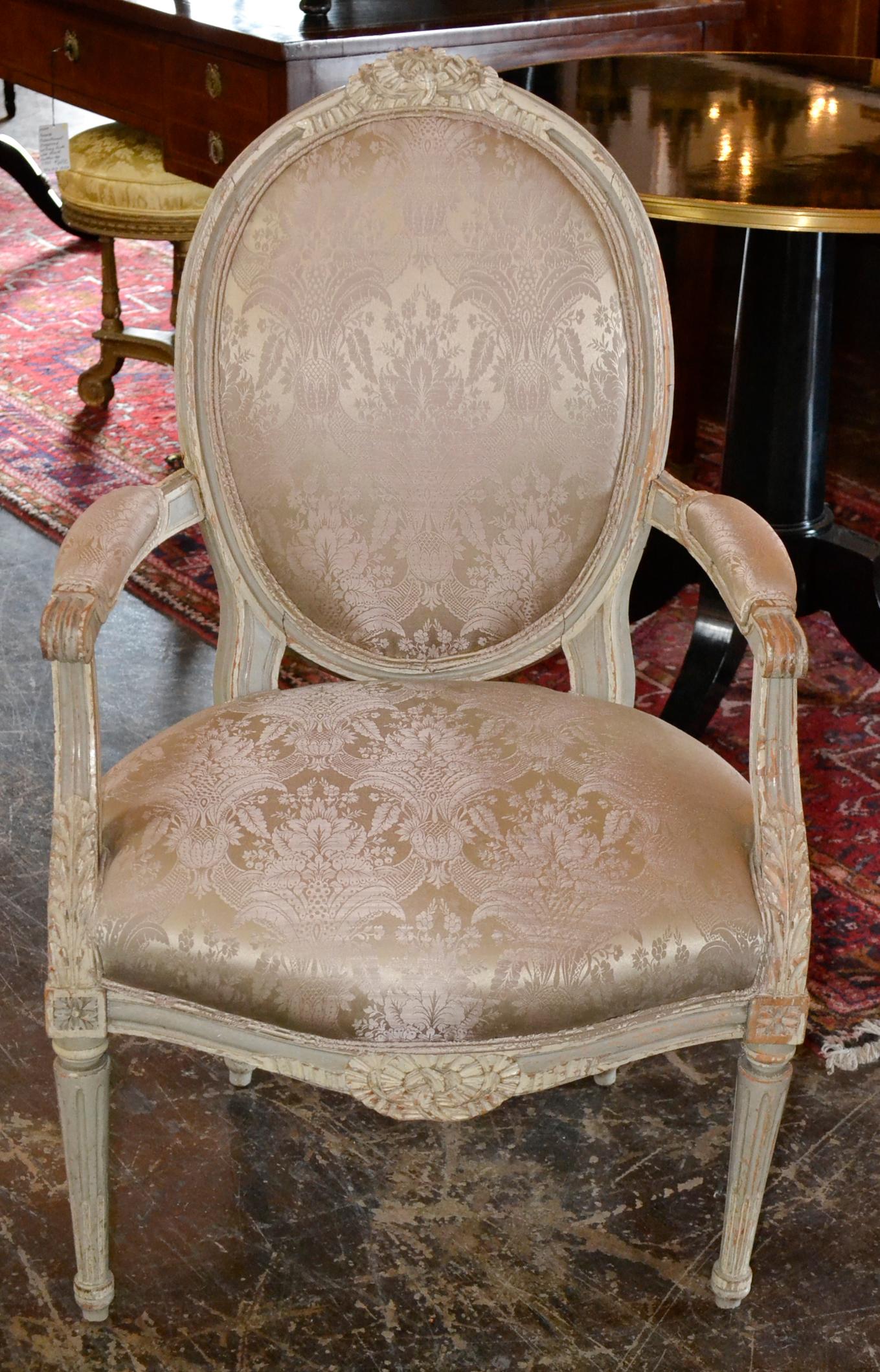 19th Century Pair of French Louis XVI Armchairs 5