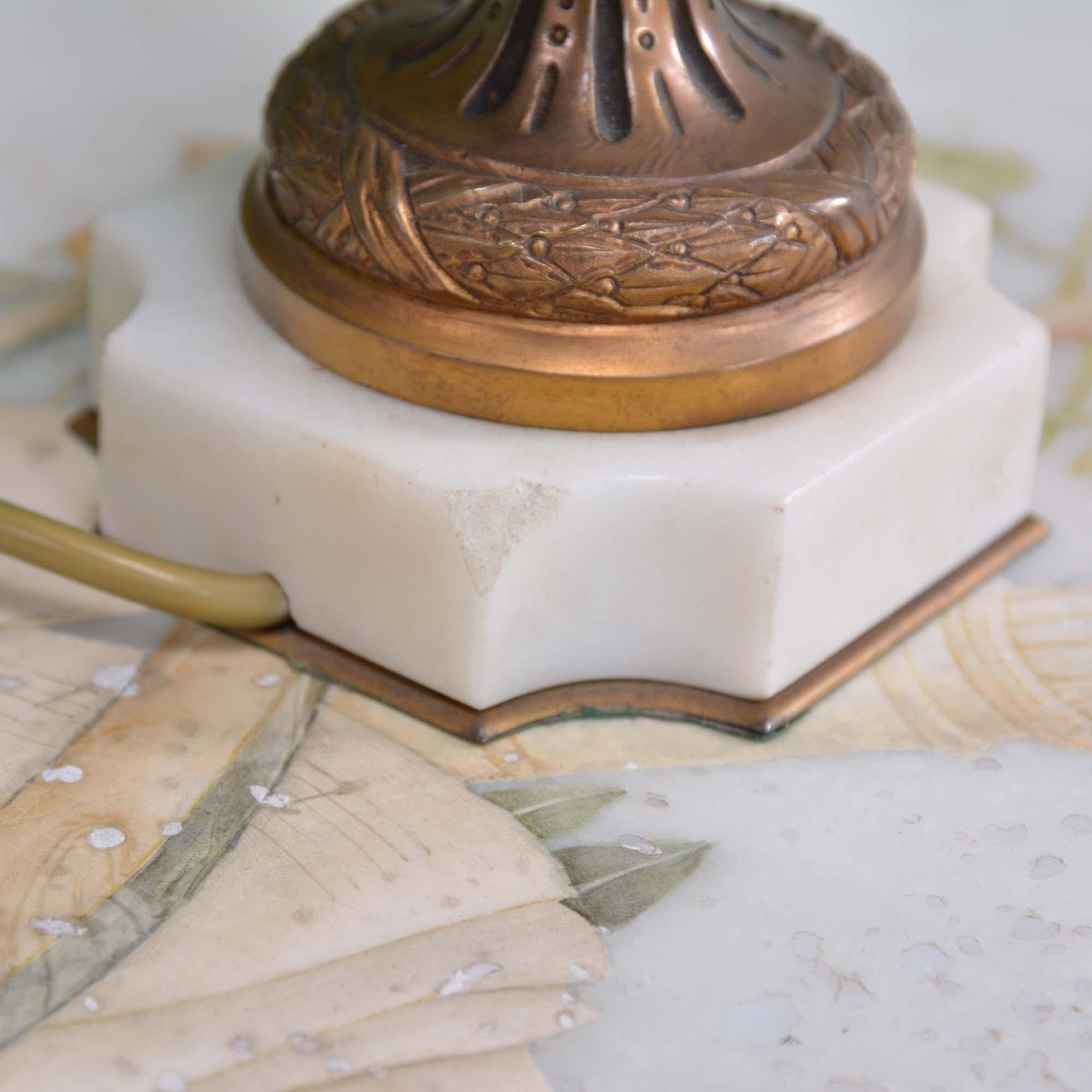 19th century pair of French marble urn lamps For Sale 2