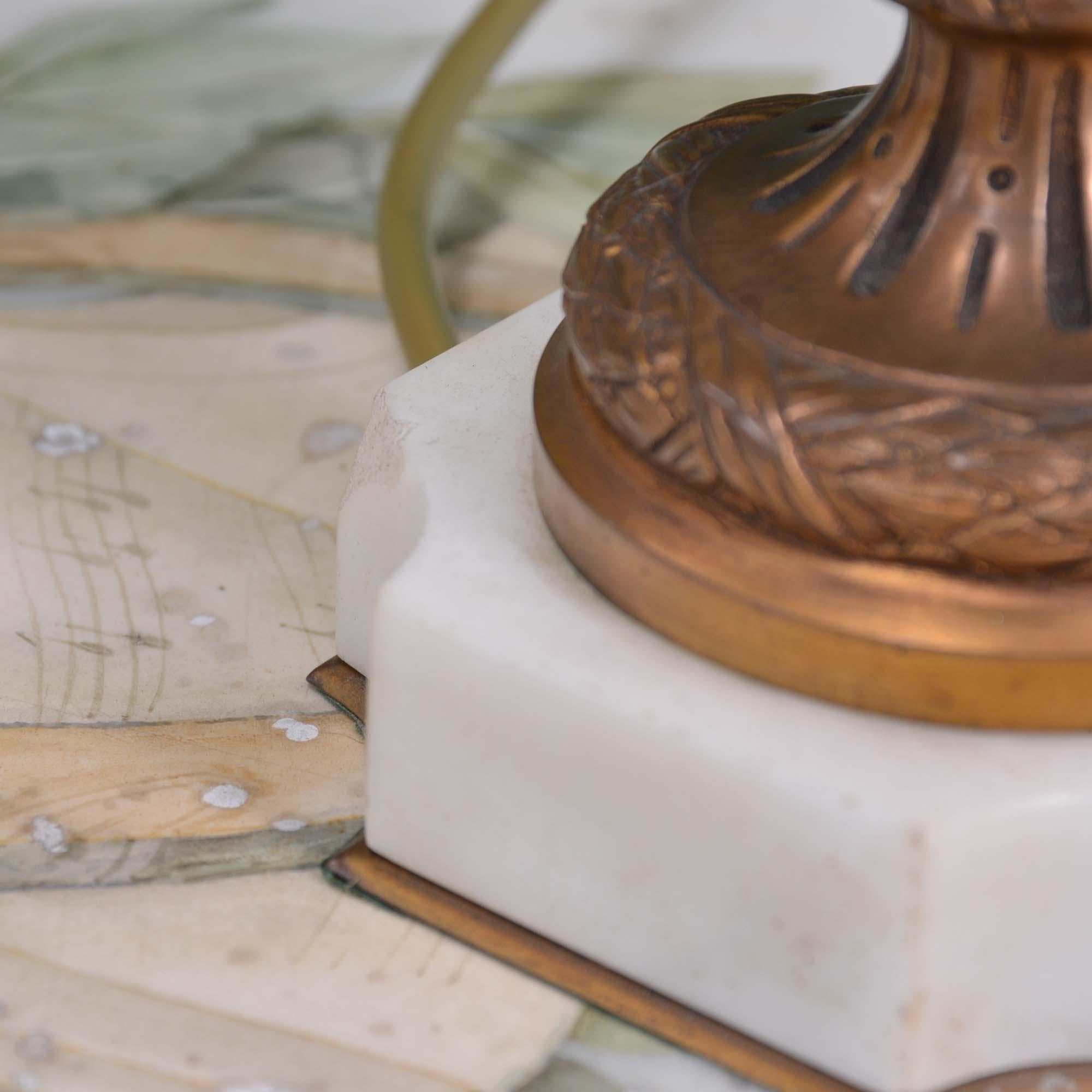 19th century pair of French marble urn lamps For Sale 3