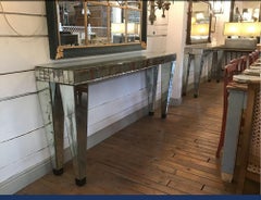 19th Century Pair of French Mirrored Consoles, 1890s