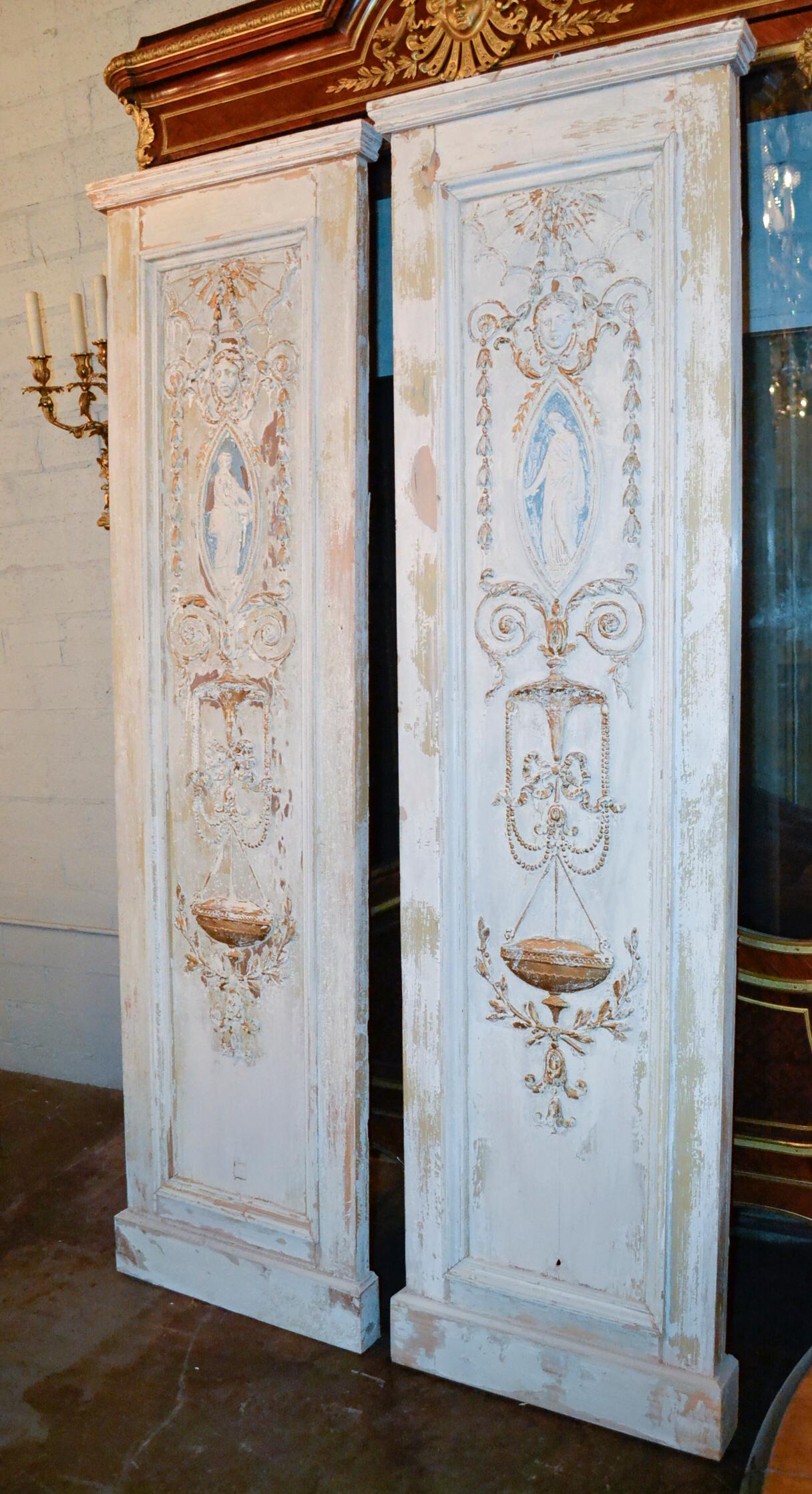 19th Century Pair of French Neoclassical Panels 3