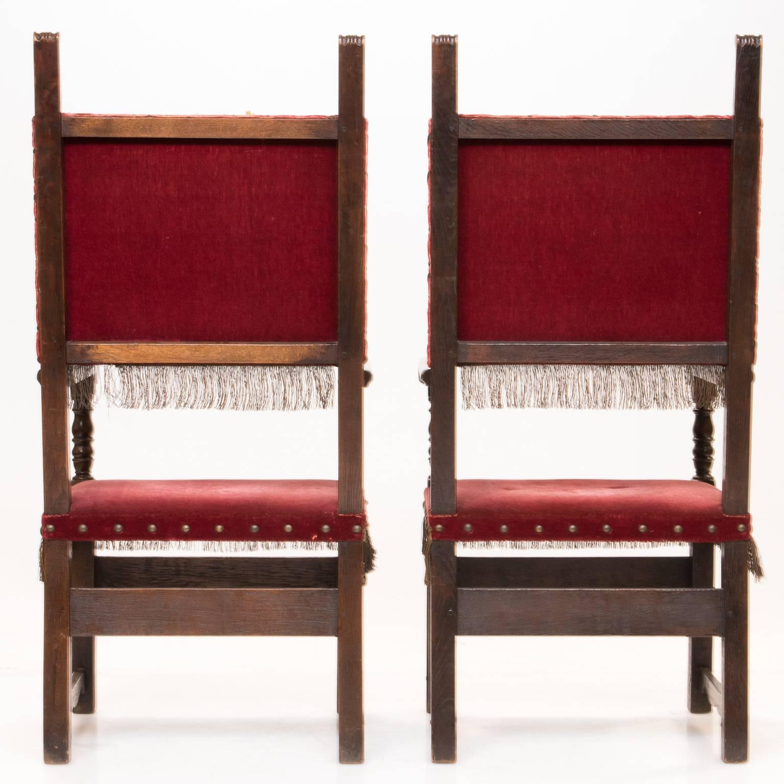 19th Century Pair of French Renaissance Armchairs 6