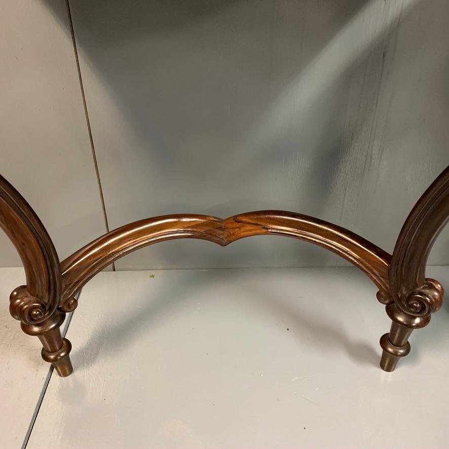 Super quality pair of French Louis XV style rosewood console tables, circa 1880.
Both console tables are in lovely original condition and have been fully cleaned and polished, so they have a wonderful depth of color and glow.
They are very well