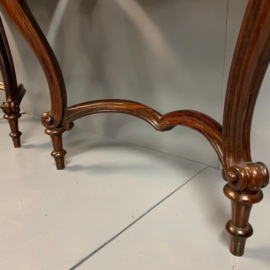 19th Century Pair of French Rosewood Louis XV Style Console Tables In Good Condition In Uppingham, Rutland