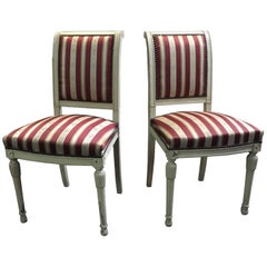 19th Century Pair of French Side Chairs in Louis XVI Style