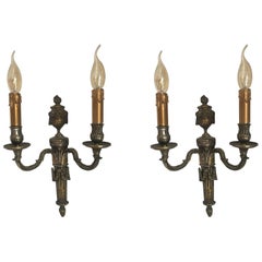 Antique 19th Century Pair of French Wall Sconces in Louis XV Style