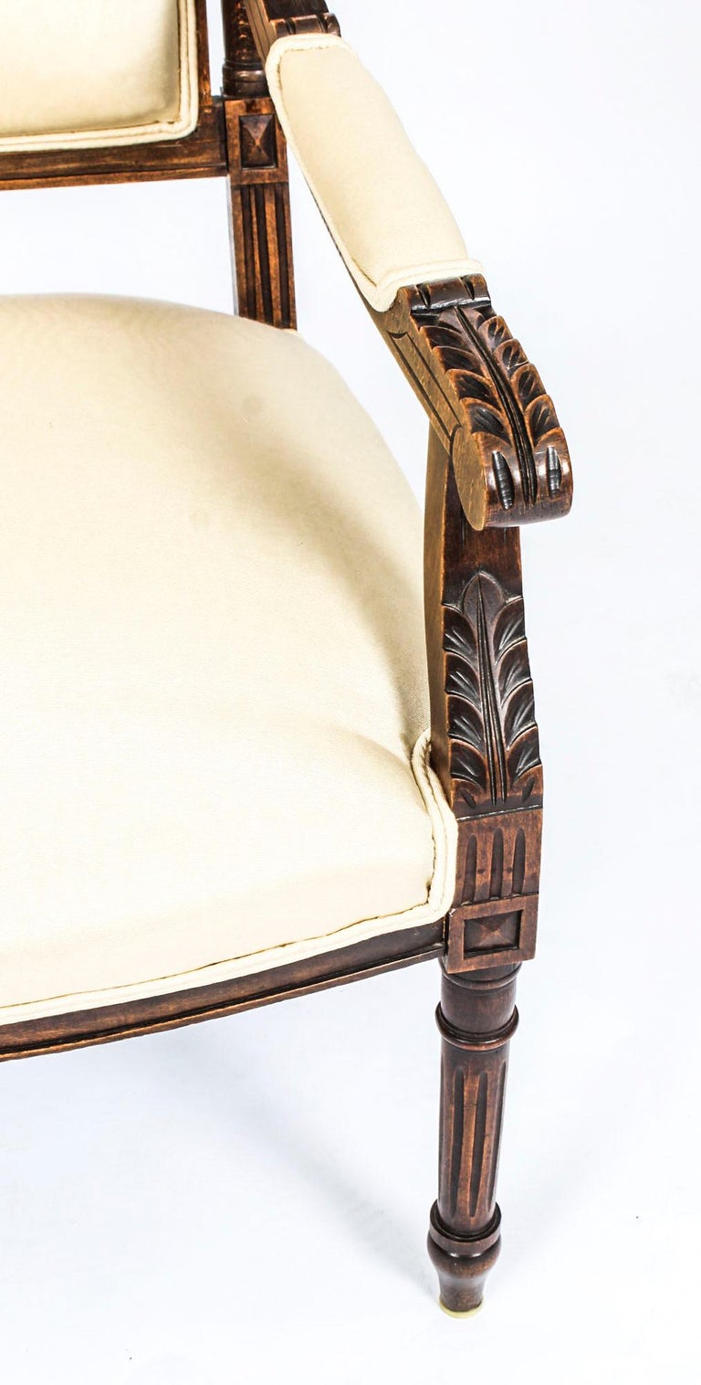 19th Century Pair of French Walnut Fauteuils Armchairs at 1stDibs