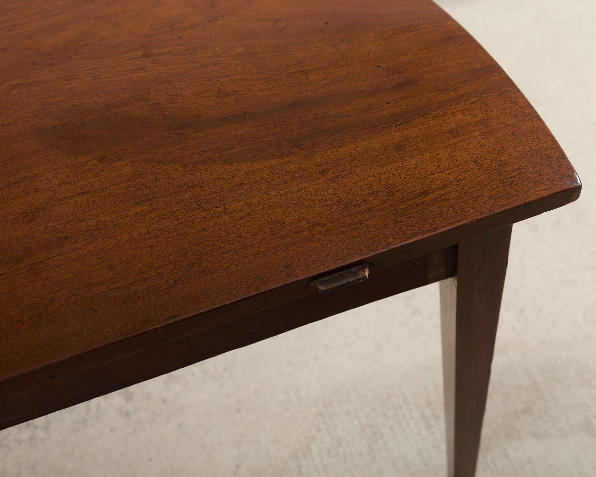 19th Century Pair of George III Mahogany Demilune Console Tables For Sale 13