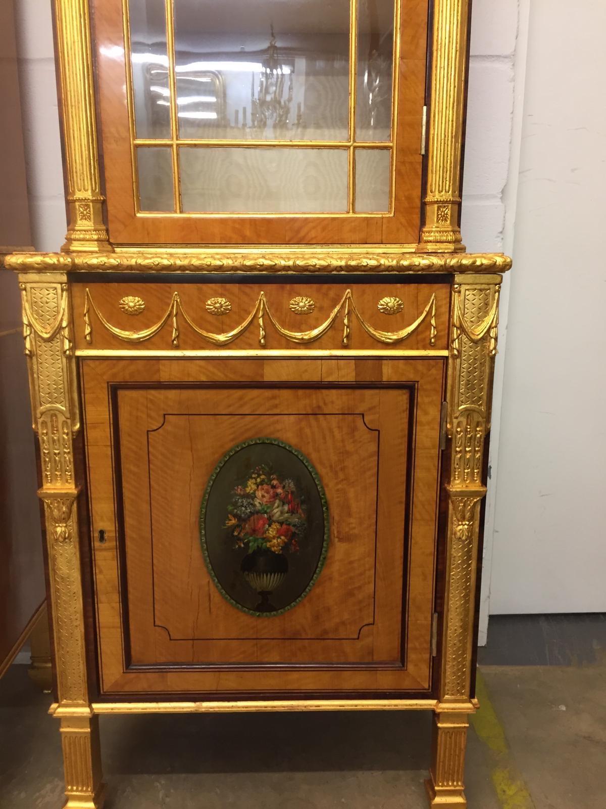 Late 18th Century 18th Century George III Satinwood Vitrines 1790 For Sale