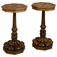 19th Century Pair of George IV Oak Side Tables, Manner of George Bullock