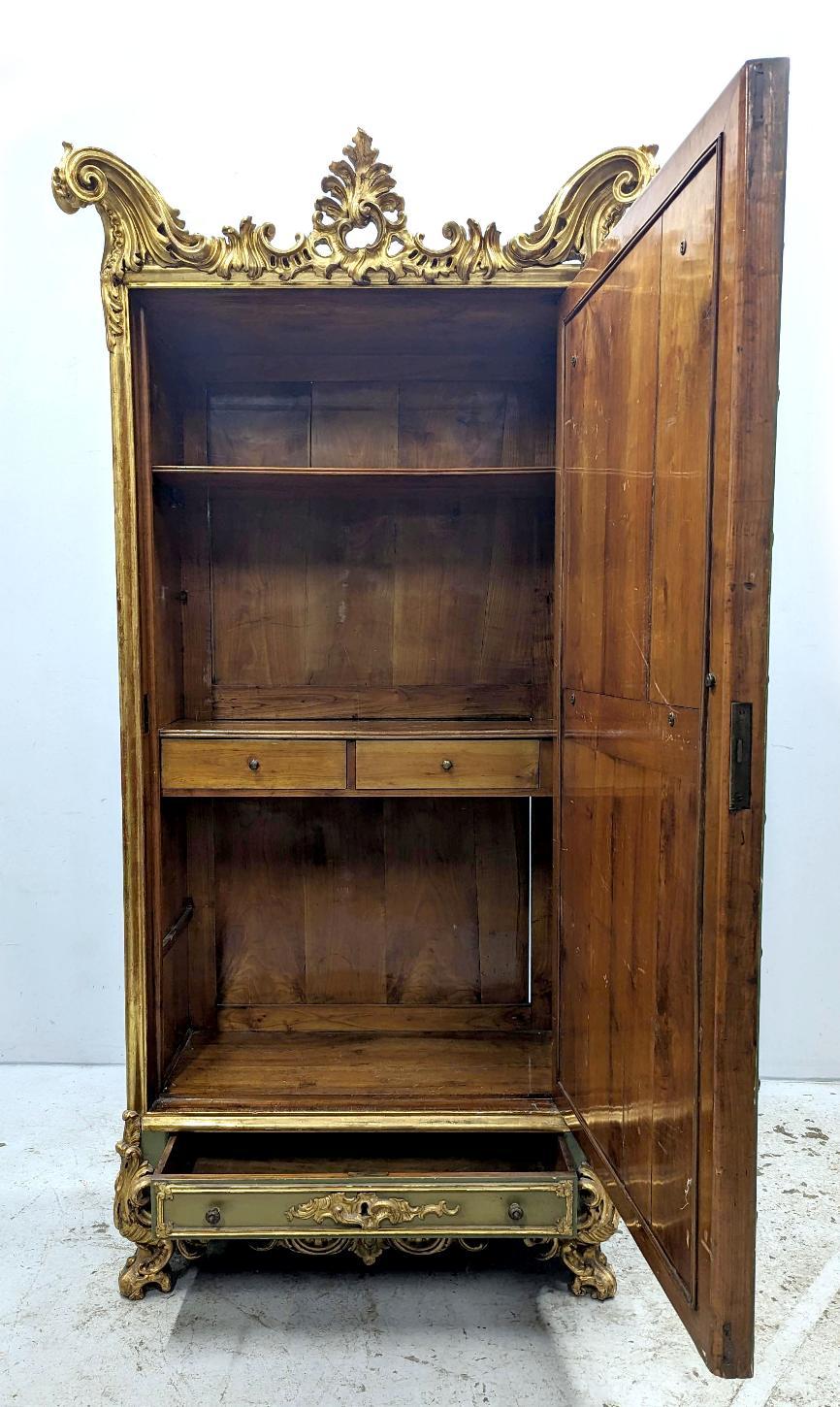 19th Century Pair of Gilted Turin Cabinets  For Sale 8
