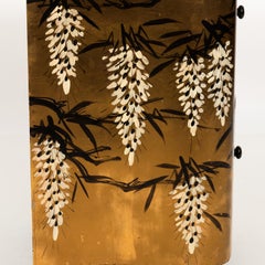 19th Century Pair of Gold Lacquered Two-Drawer Chinese Chests
