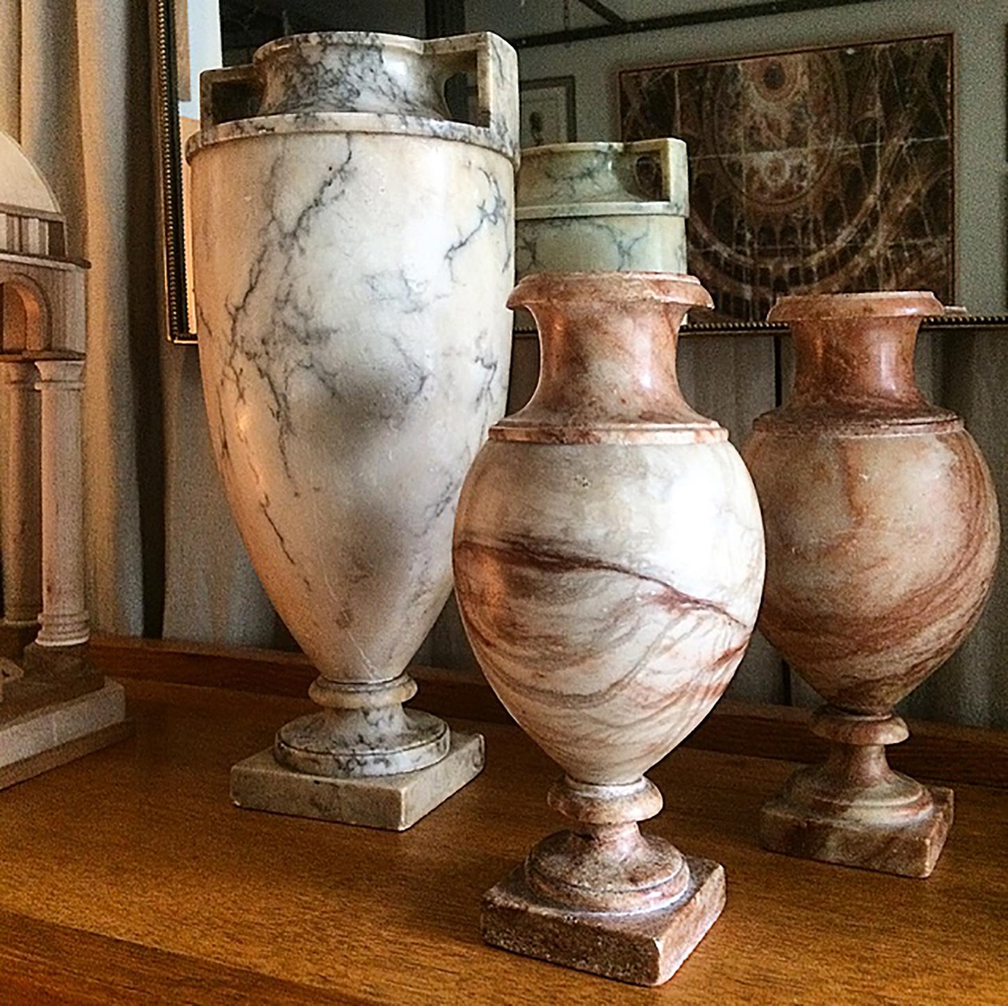 19th Century Pair of Grand Tour Alabaster Vases 3