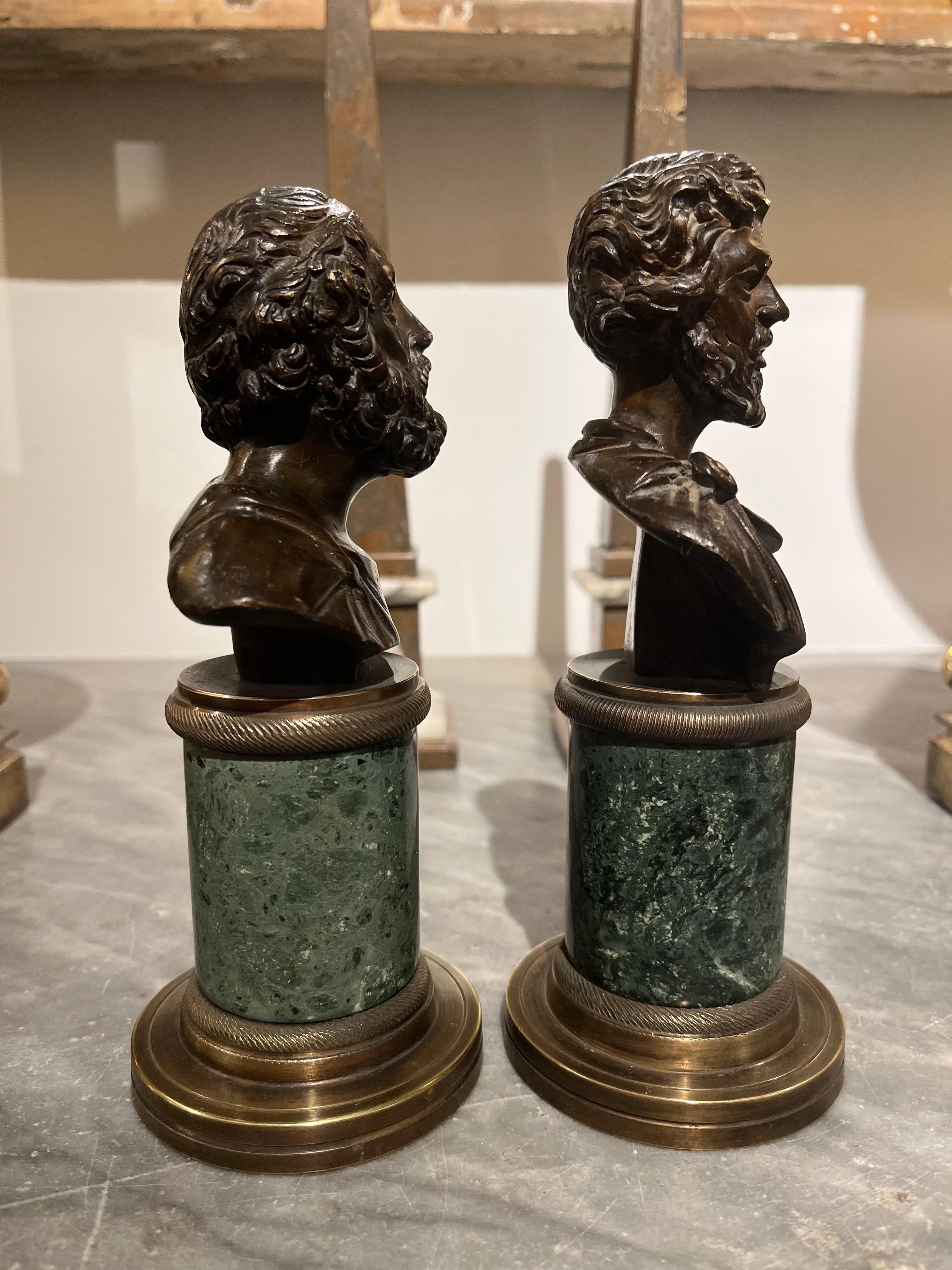 Coppia di busti Grand Tour Socrate e Septimio Severo del XIX secolo in vendita 7