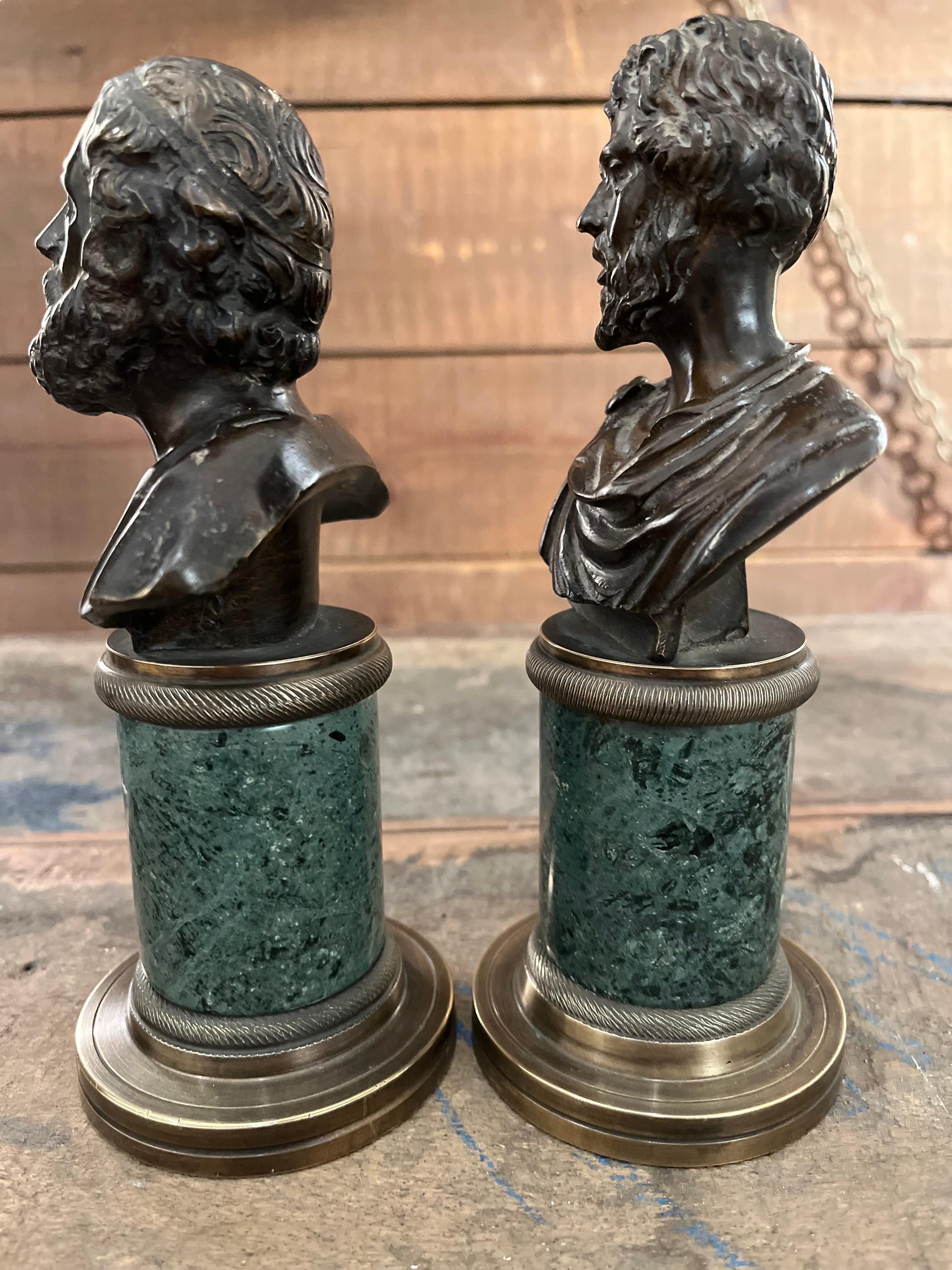 Coppia di busti Grand Tour Socrate e Septimio Severo del XIX secolo in vendita 9