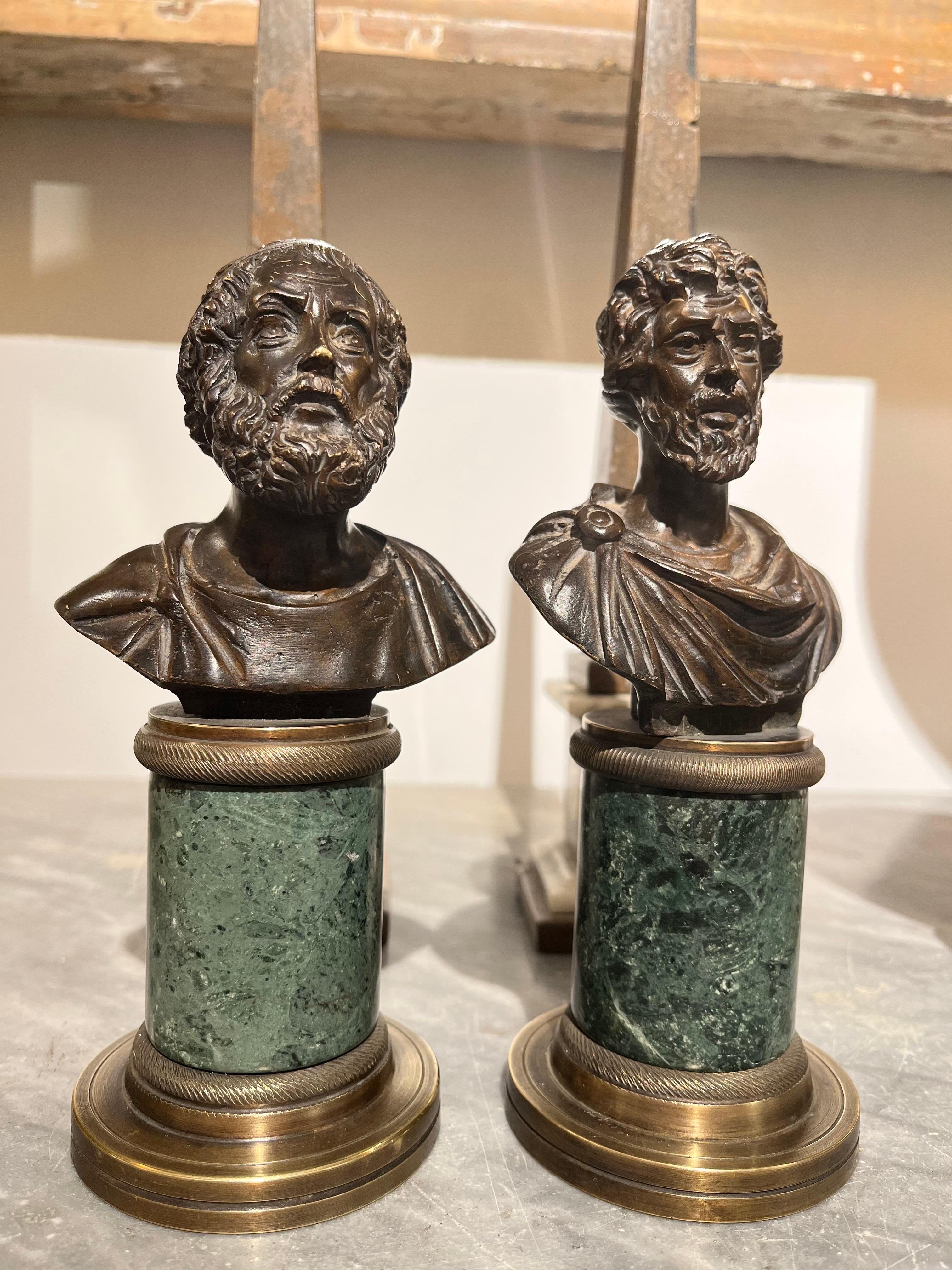 Coppia di busti Grand Tour Socrate e Septimio Severo del XIX secolo in vendita 10