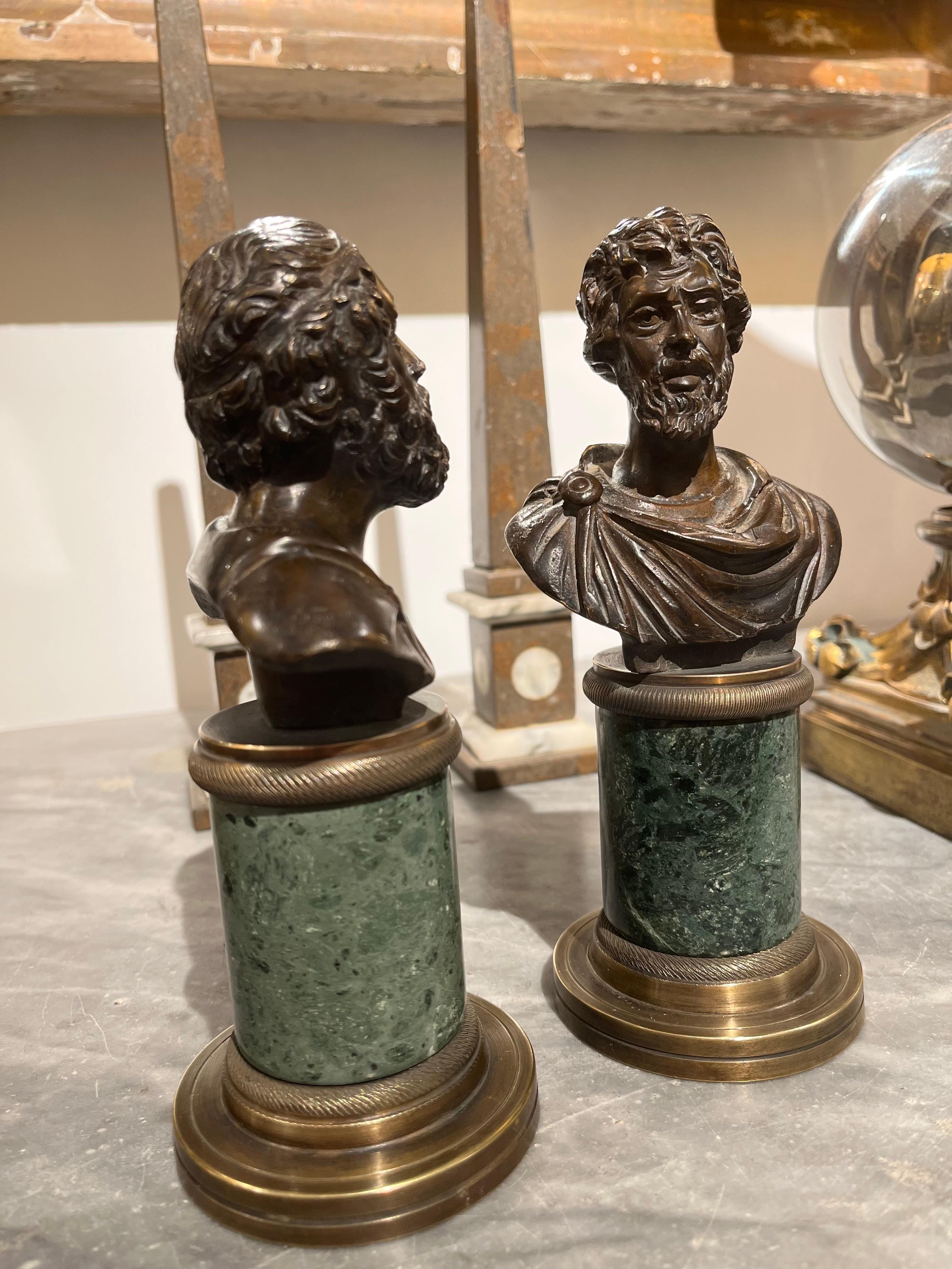 Coppia di busti Grand Tour Socrate e Septimio Severo del XIX secolo in vendita 11