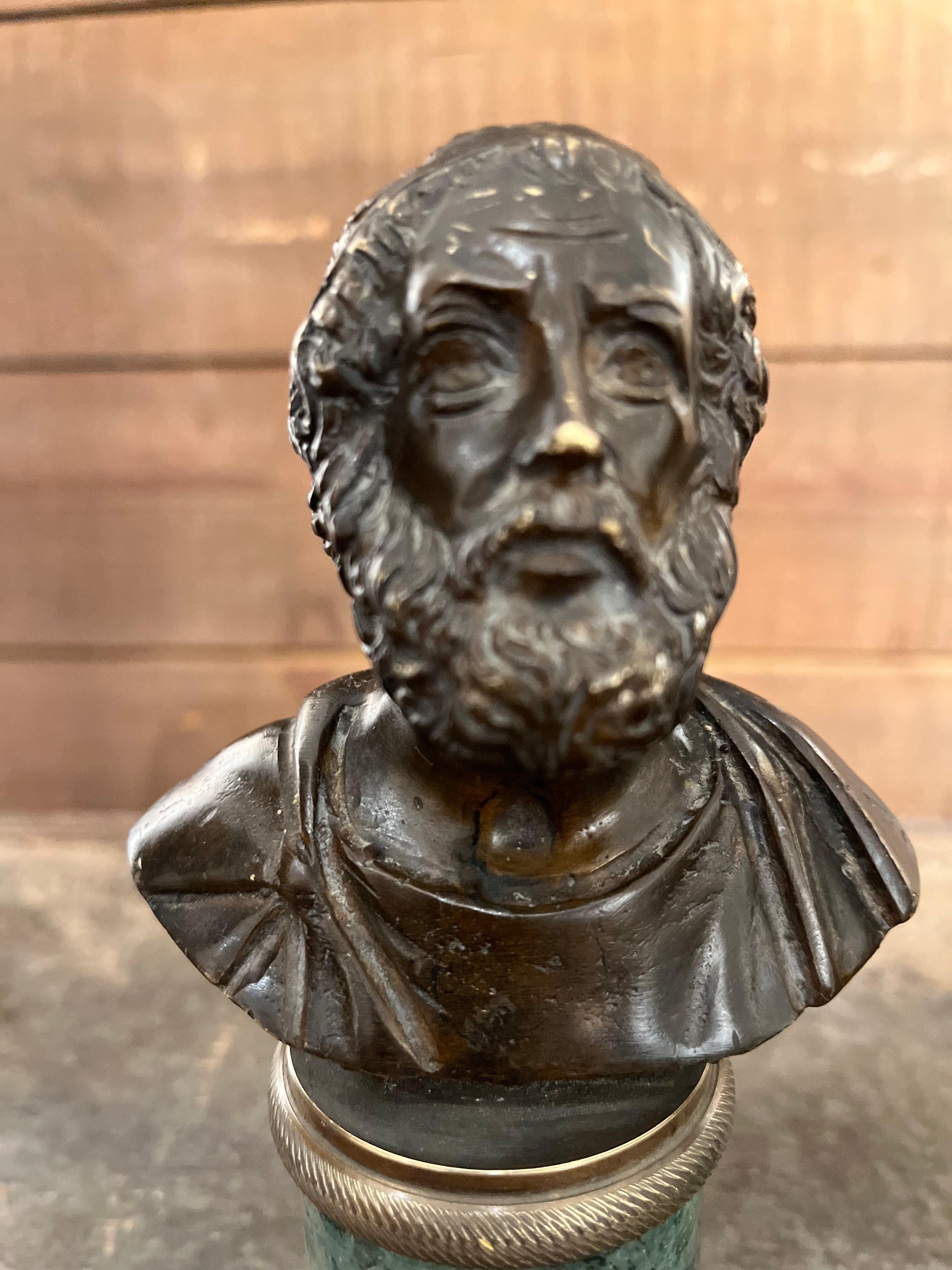 Coppia di busti Grand Tour Socrate e Septimio Severo del XIX secolo in vendita 13