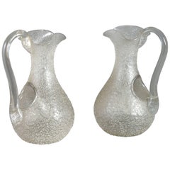 19th Century Pair of Ice Pocket Lemonade Jugs