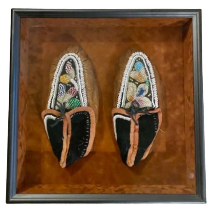 19th Century Pair of Iroquois Moccasins