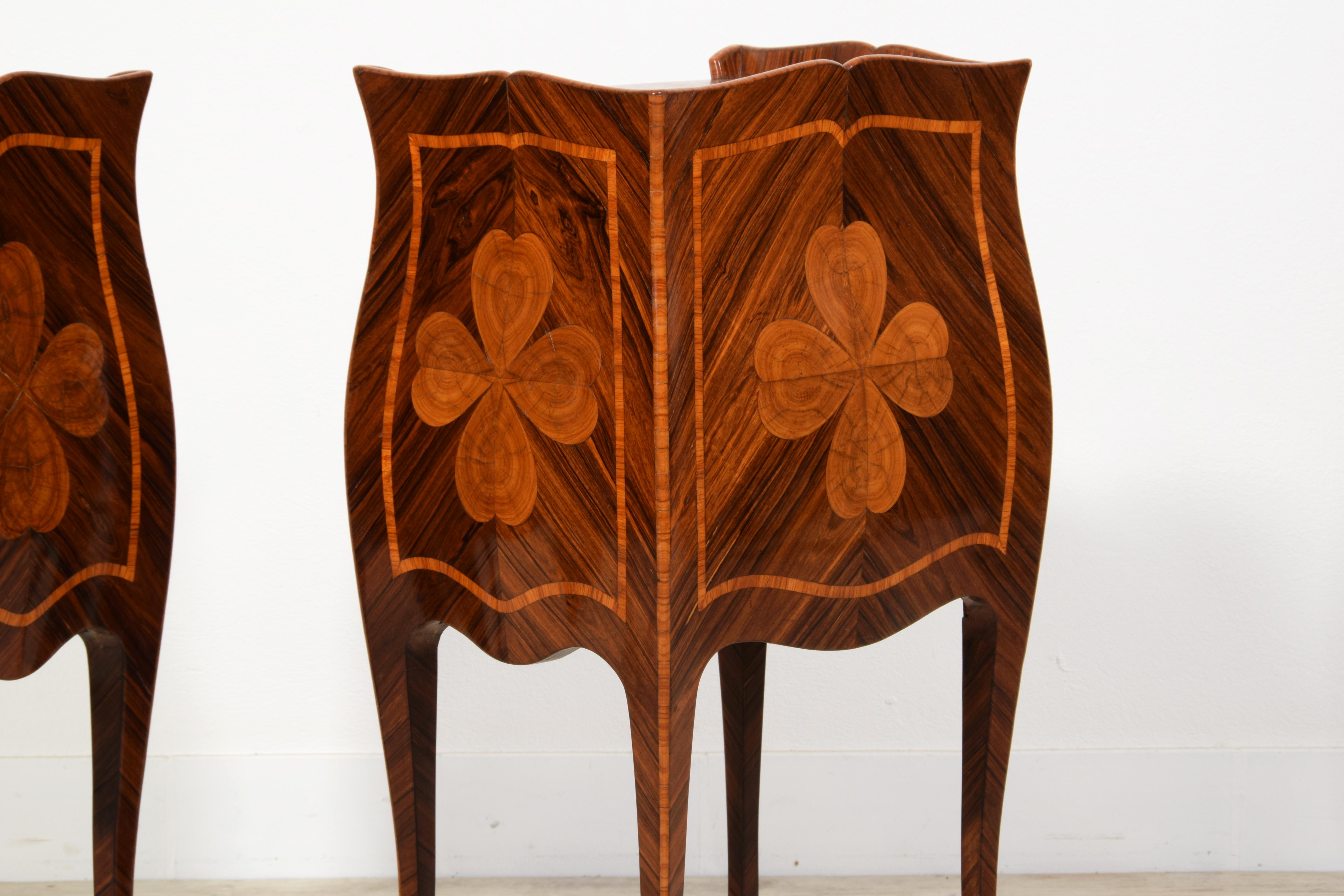 19th Century, Pair of Italian Baroque Style Nightstand or Cabinets  For Sale 11