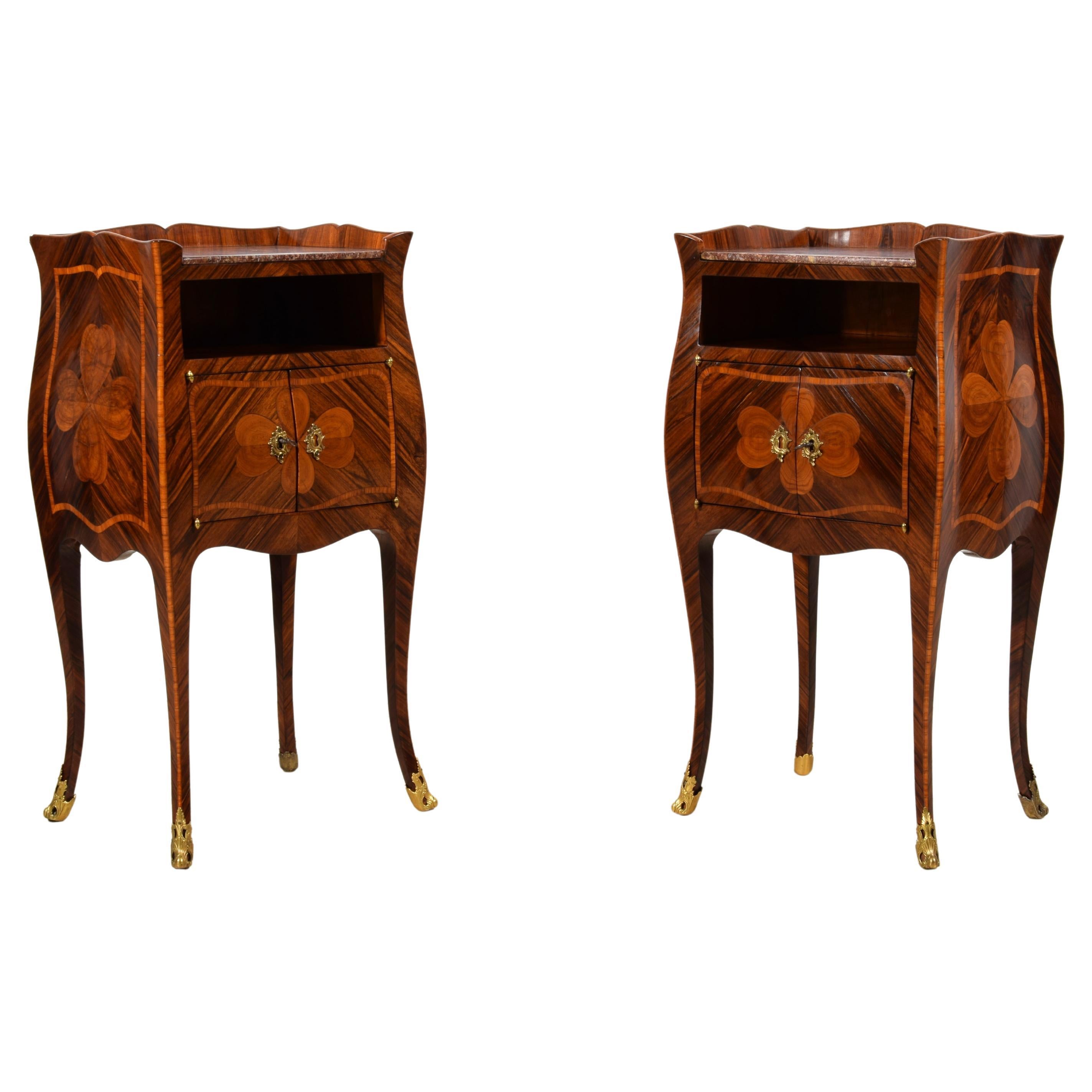 19th Century, Pair of Italian Baroque Style Nightstand or Cabinets  For Sale