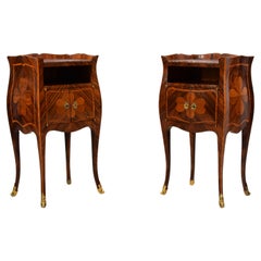19th Century, Pair of Italian Baroque Style Nightstand or Cabinets 