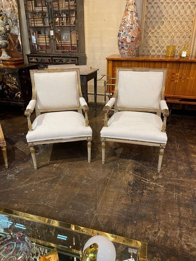 19th Century Pair of Italian Carved and Parcel Gilt Armchairs For Sale ...