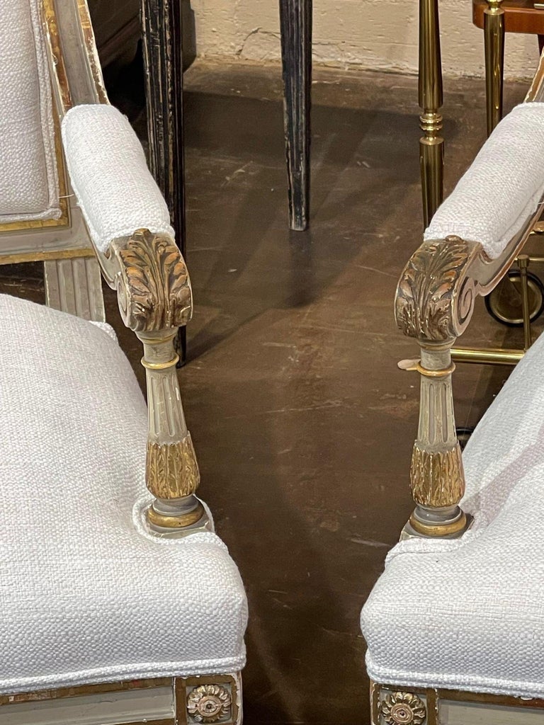 19th Century Pair of Italian Carved and Parcel Gilt Armchairs For Sale ...