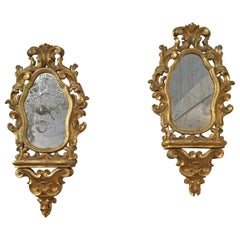 19th Century Pair of Italian Giltwood Mirrors