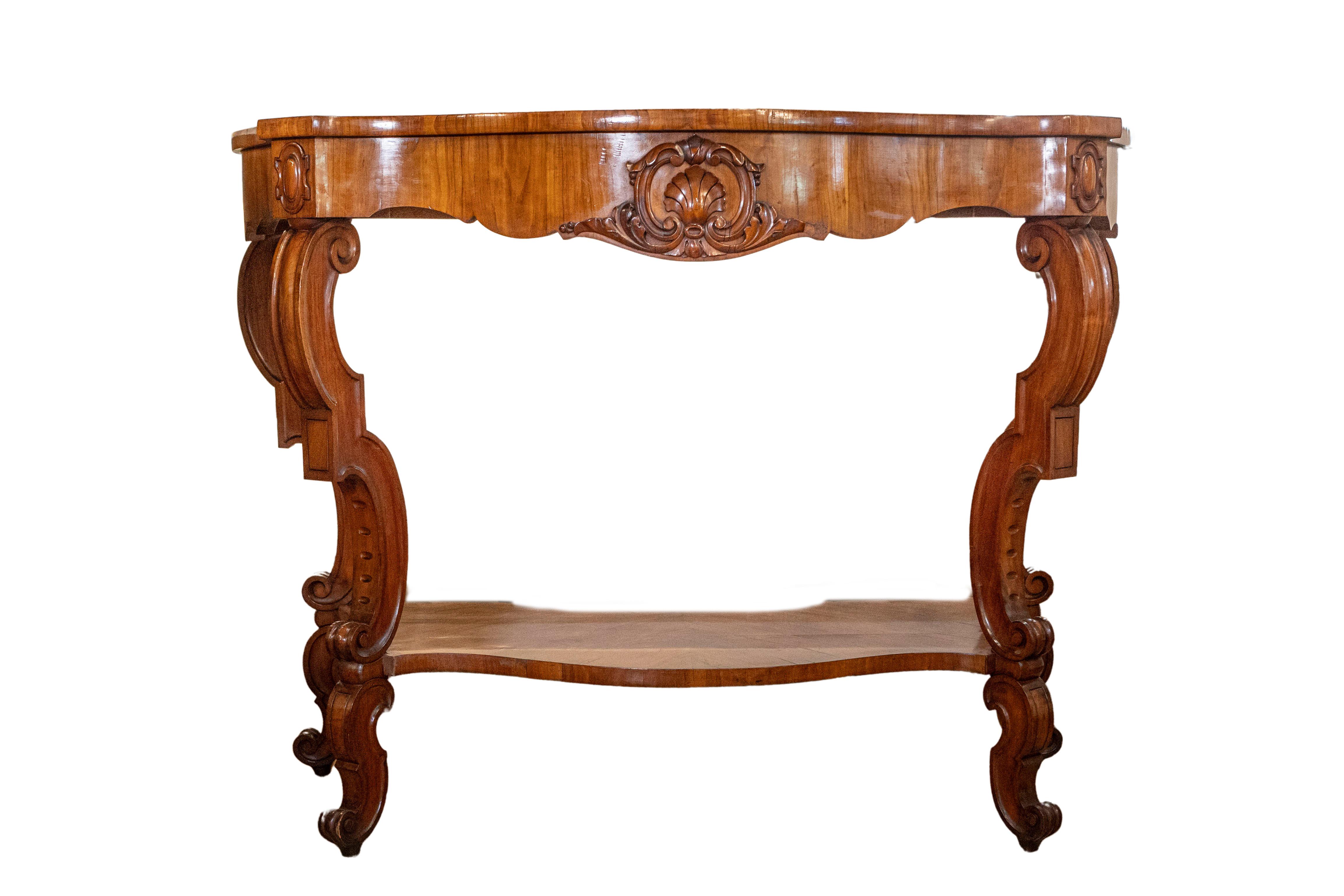 19. Jahrhundert Ein Paar italienische Louis Philippe-Konsolen CIRCA 1860 im Zustand „Gut“ im Angebot in Atlanta, GA