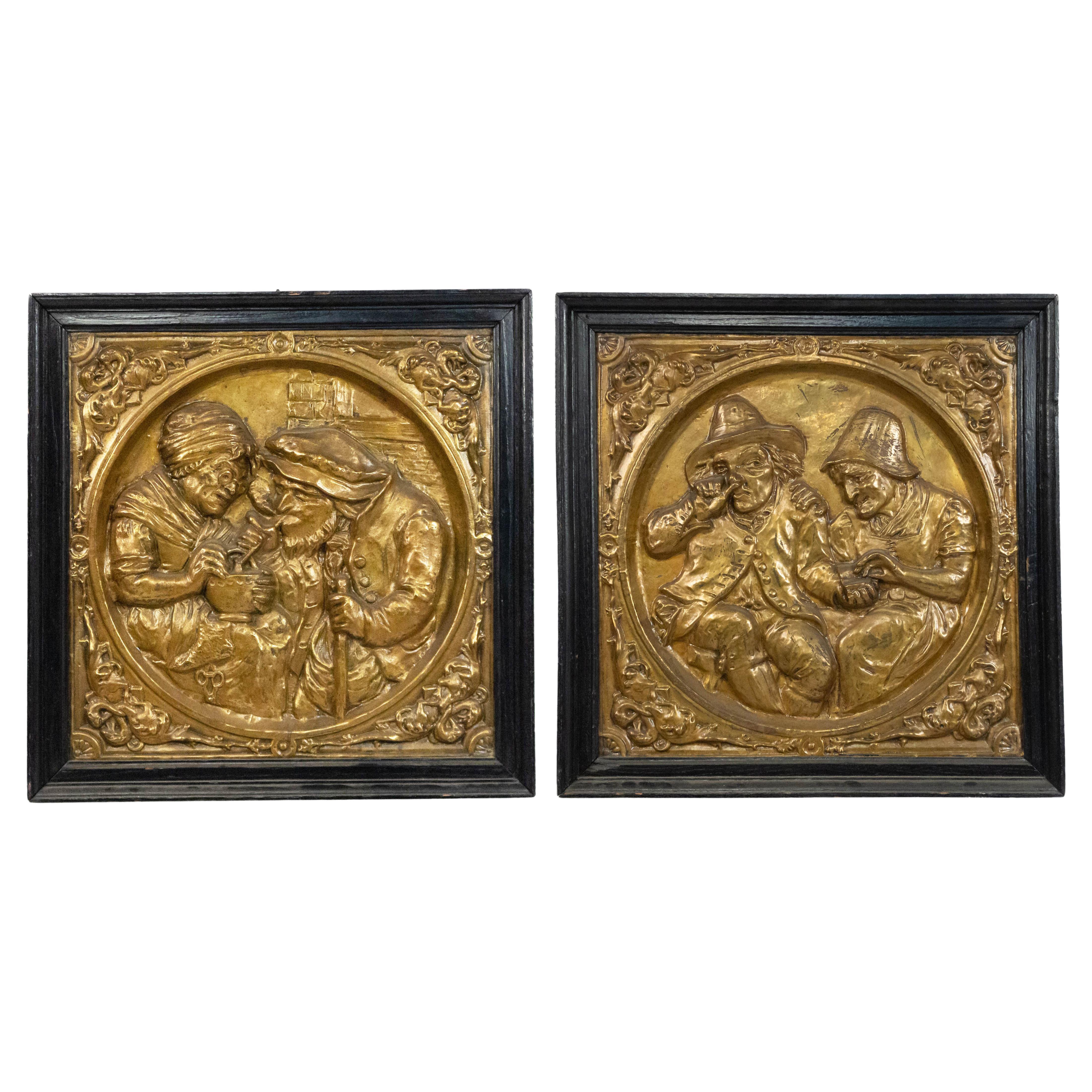 Solid Polished Brass "Art Nouveau" Style Blank Engravable Plaque