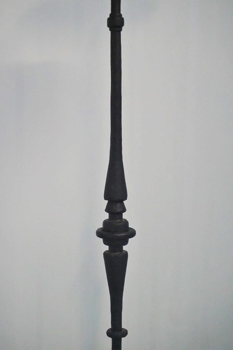 19th Century Pair of Italian Wrought Iron Torchères, Candleholders For Sale 2