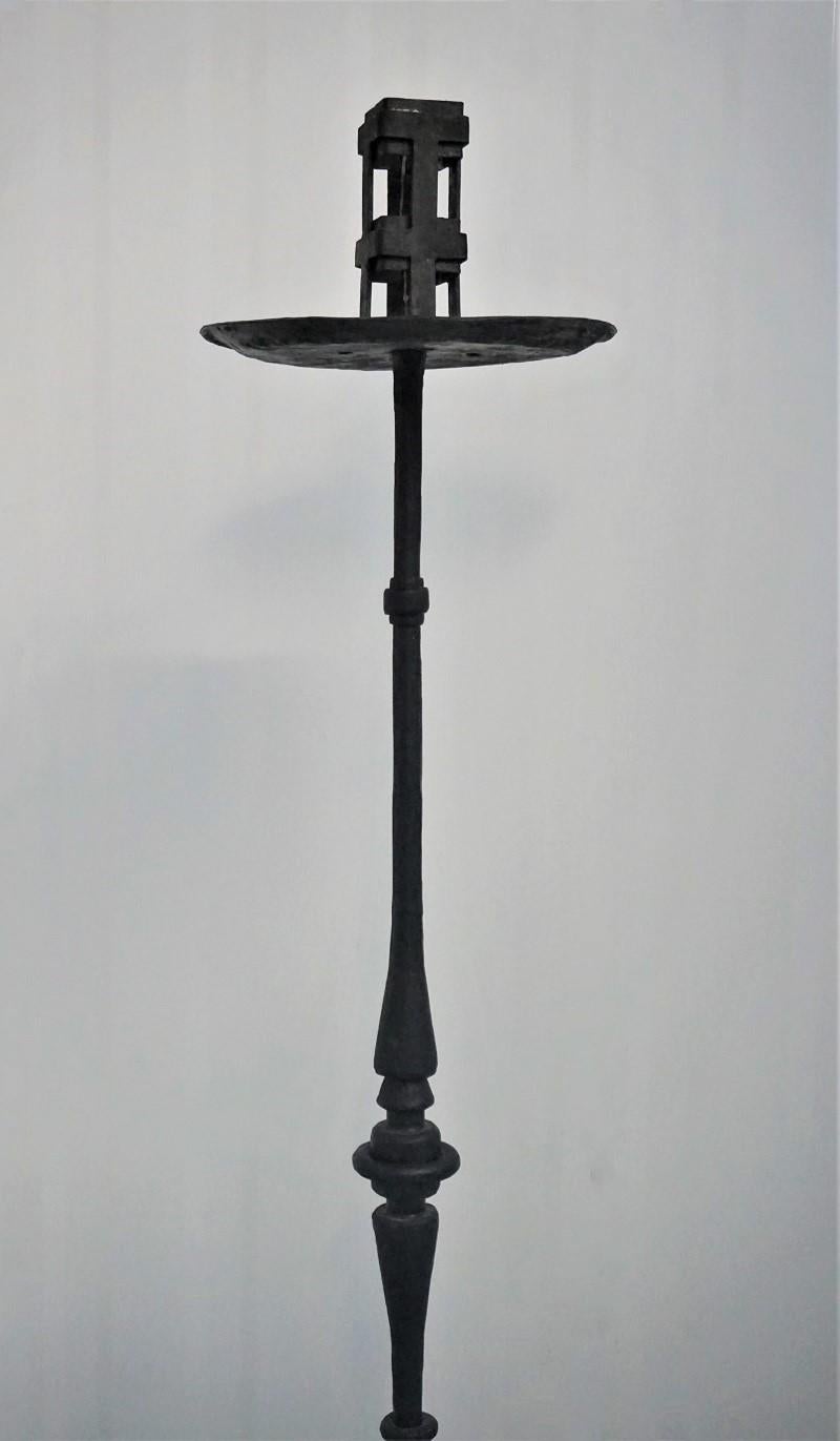 19th Century Pair of Italian Wrought Iron Torchères, Candleholders 3