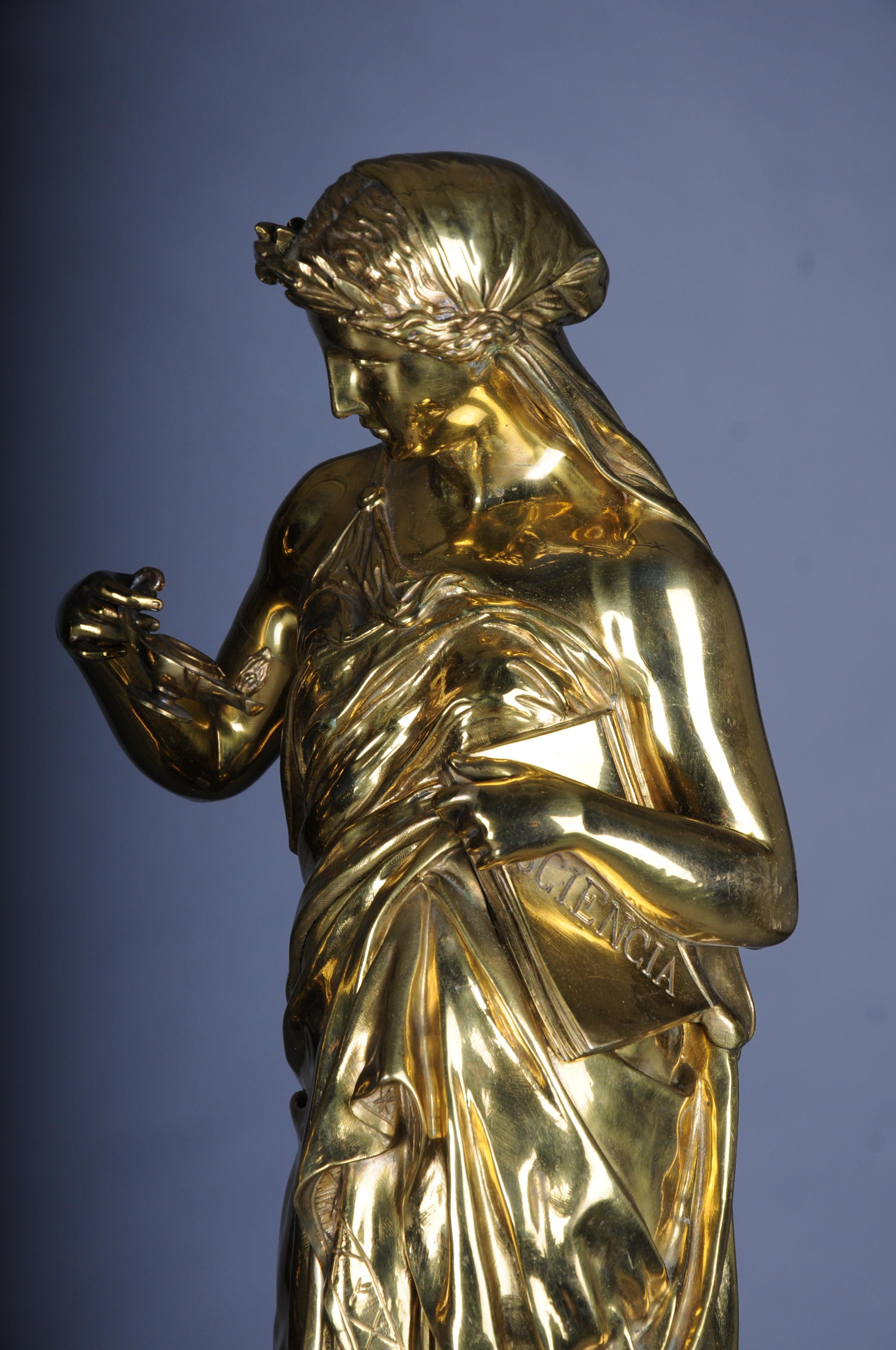 19. Jahrhundert Paar große (2) Bronze-Skulpturen Empire im Angebot 15