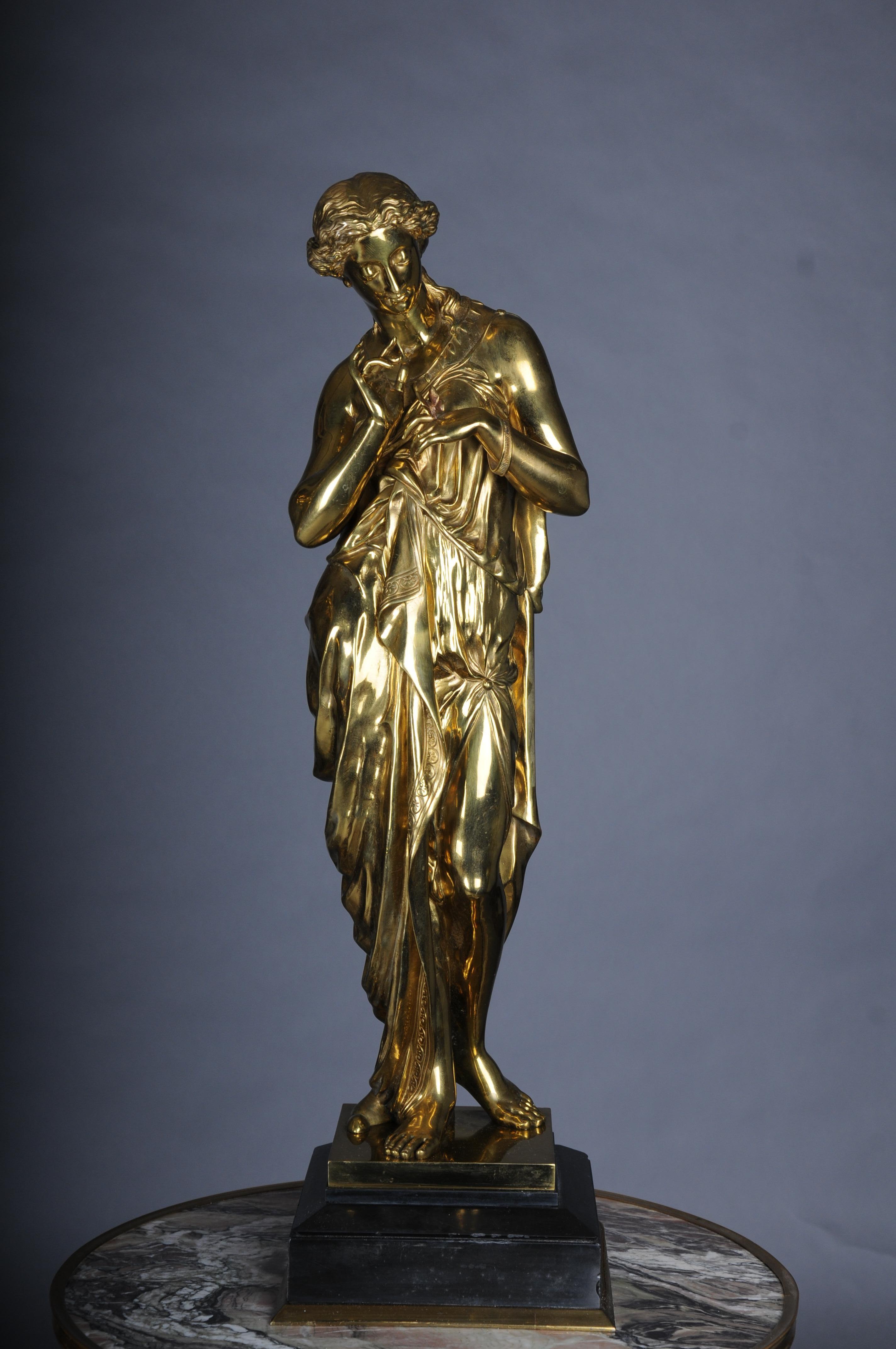 19. Jahrhundert Paar große (2) Bronze-Skulpturen Empire (Französisch) im Angebot