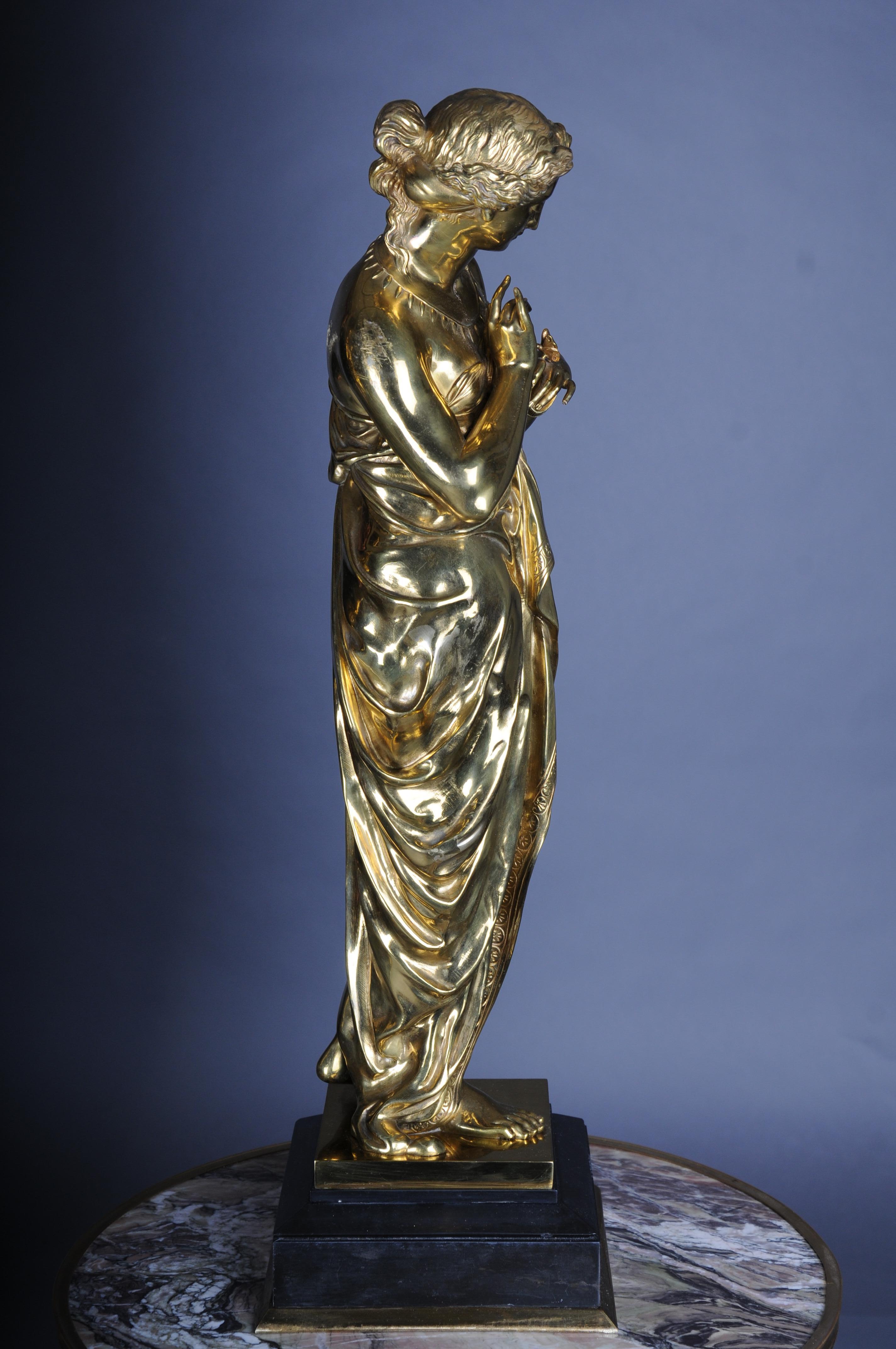 XIXe siècle Paire de grandes (2) sculptures en bronze Empire du 19e siècle en vente