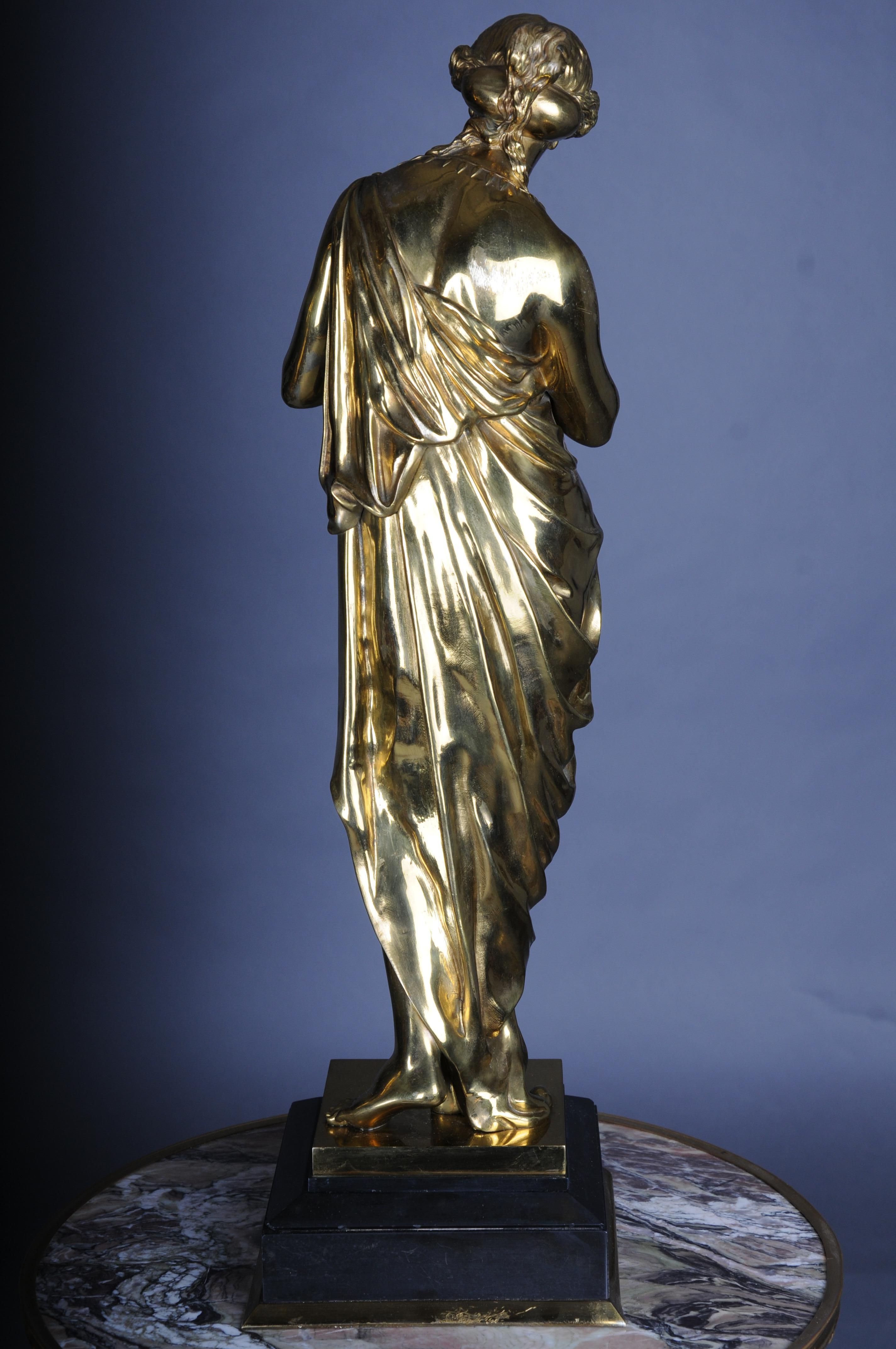 Bronze Paire de grandes (2) sculptures en bronze Empire du 19e siècle en vente