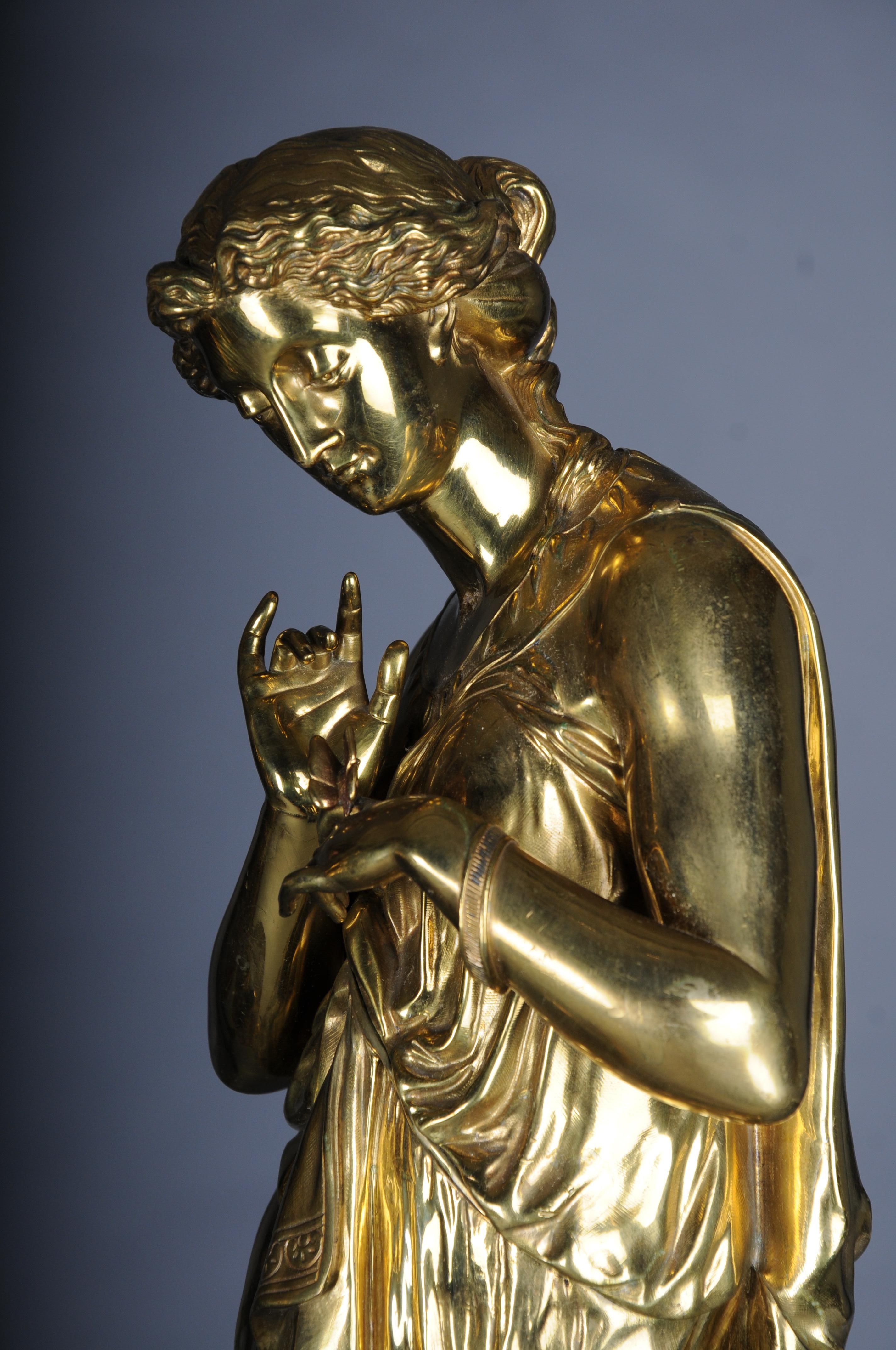 Paire de grandes (2) sculptures en bronze Empire du 19e siècle en vente 2